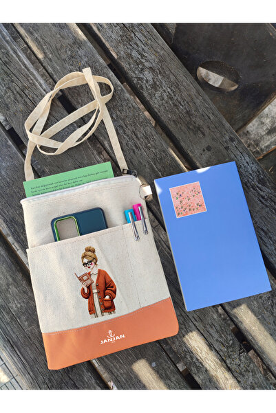 JANJAN Kitap Çantası,Kitap Kılıfı,Askılı Kitap Çantası,Tablet Çantası,Ebook Ç...