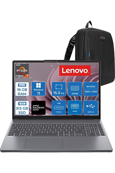 LENOVO Ideapad Slim 3 15ARP10 Amd Ryzen™ 7 7735HS 16GB Ddr5 512GB SSD Radeon™...