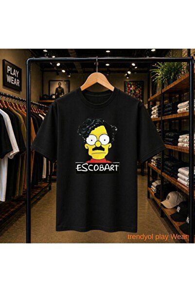 playwear Μπλουζάκι Escobart με στάμπα στο στήθος, 100% βαμβακερό, oversized, ...