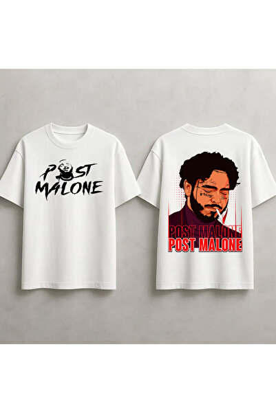 STİL-X Tricou oversize unisex cu imprimeu Post Malone, 100% bumbac