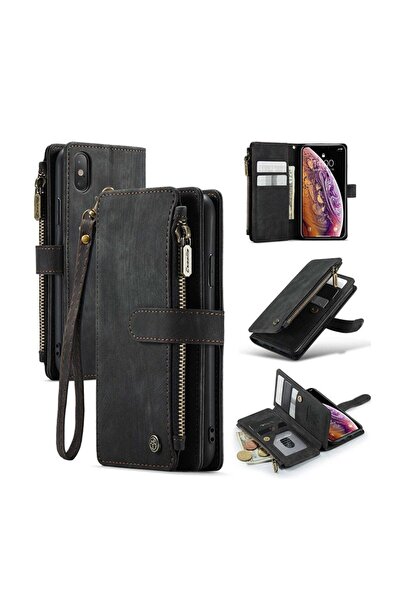 Caseme C30 Multifunctional Θήκη Πορτοφόλι Black (Apple iPhone X/Xs)