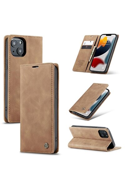 Caseme 013 Retro Θήκη Βιβλίο Brown (Apple iPhone 13)