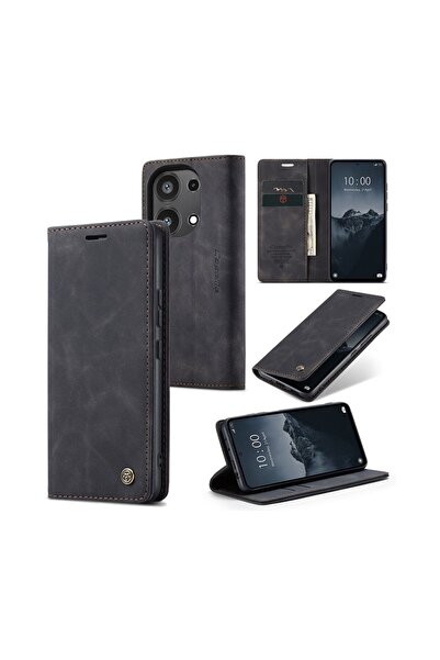 Caseme 013 Retro Θήκη Βιβλίο Black (Xiaomi Redmi Note 13 Pro 4G/Poco M6 Pro 4G)