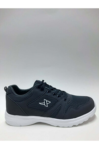 XStep Lightweight Comfortable Navy Blue Daily Knitted Lace-Up Men's Sports Shoes