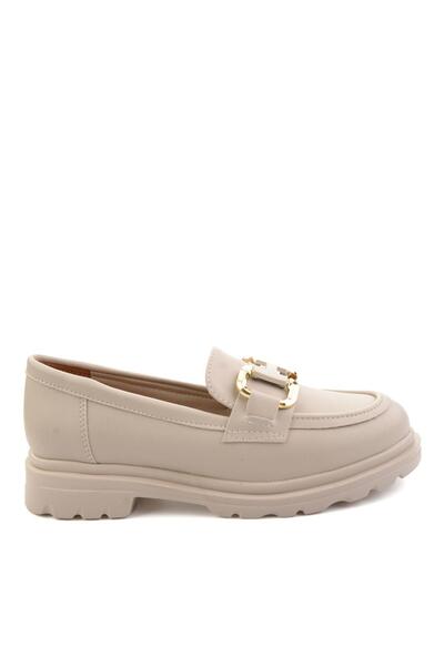 Bambi Bej Kadın Loafer Ayakkabı K01179002009