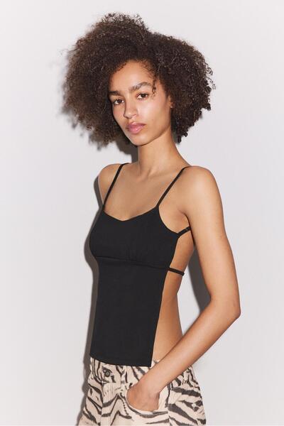 Stradivarius Sırt dekolteli askılı top