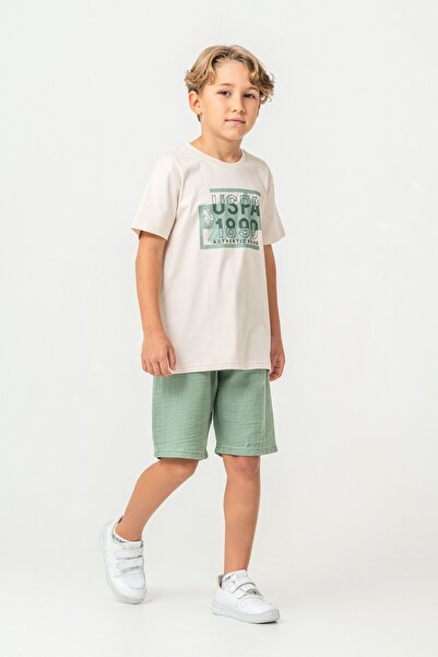 U.S. Polo Assn. SET BERMUDA PENTRU BĂIEȚI, partea superioară din bumbac piept...