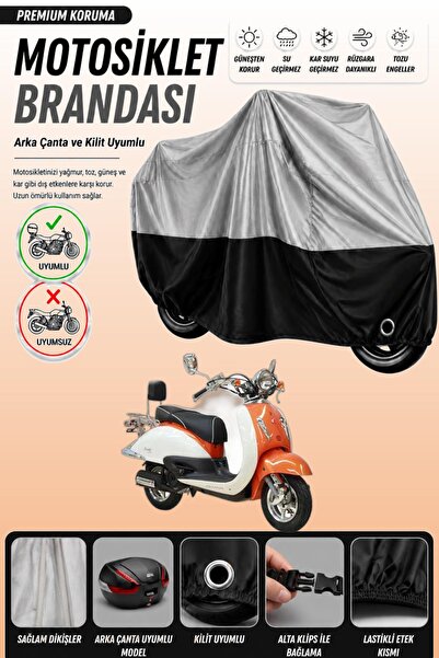 Cemku Double Gray Top - Black Bottom, Rear Bag Compatible Asian as 125 T-2G M...