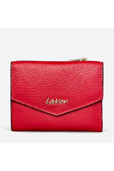 Lavor Μικρό Δερμάτινο γυναικείο πορτοφόλι 1-6082 Κόκκινο