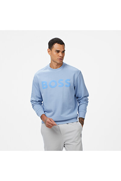 BOSS Erkek Açık Mavi Sweatshirt