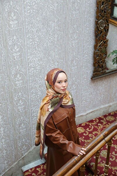 ENRİCO FERRİ Allure Batik Patterned Shawl - Brown-Camel