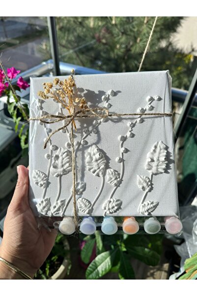Virela Rölyef Tuval Boyama Seti 20x20 | Kabartmalı Dekoratif Tablo Sanat Seti