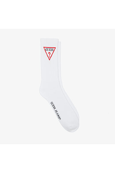 Guess Jeans Gj Unısex Trıangle Crew Sock Erkek Beyaz Çorap M5gz49z3o11-g011