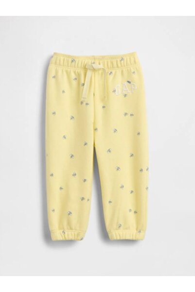 GAP Kids Gap Kız Bebek Çiçek Baskı Lastikli Eşofman Altı 6 Ay-5 Yaş SARI