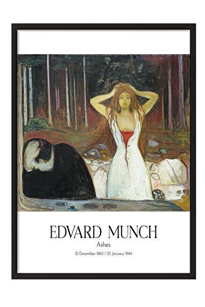 Postifull Edvard Munch - Pepeo, slika u crnom okviru, serija umetnosti BR:111706