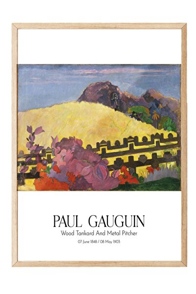 Postifull Paul Gauguin - Halbă de lemn și ulcior de metal, Tablou înrămat pe ...
