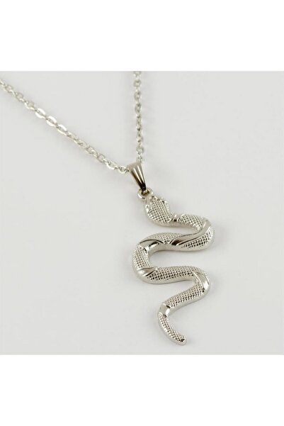 ZERO LAND Nhrhls Snake Figured Necklace - (114515) Silver Color