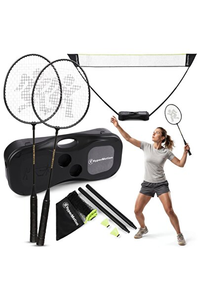 HyperMotion Badminton set with net, suitcase and 2 rackets