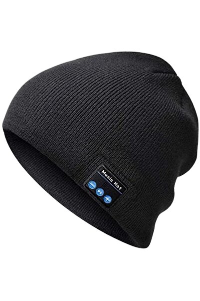 SDEPOT ®   Căciulă inteligentă, cu conexiune Bluetooth, din tricot moale, uni...