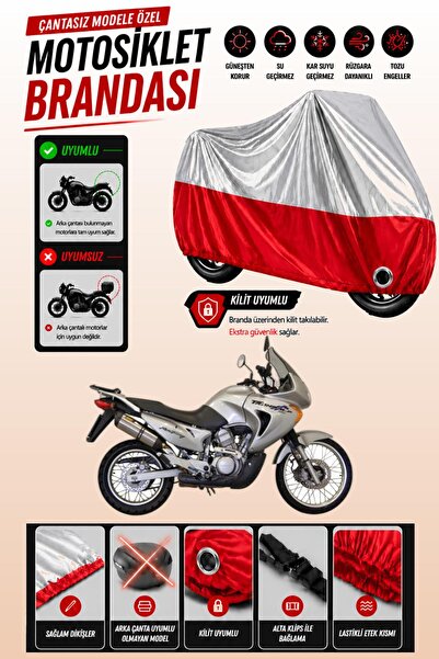 Cemku Twin غطاء محرك متوافق مع هوندا XL 650 Transalp باللون الرمادي من الأعلى...
