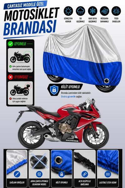 Cemku Twin غطاء محرك متوافق مع هوندا CBR 600 FA باللون الرمادي من الأعلى والأ...