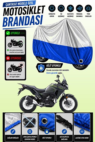 Cemku Twin Top Gray - Bottom Blue Kawasaki Versys X300 Compatible Engine Cove...