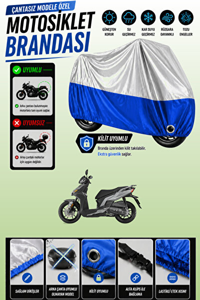 Cemku Twin غطاء محرك متوافق مع Kymco Agility S 125 باللون الرمادي من الأعلى و...
