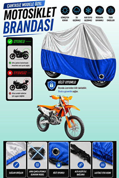 Cemku Twin غطاء محرك علوي رمادي - سفلي أزرق متوافق مع KTM 350 EXC-F، لا يتواف...