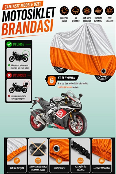 Cemku Twin غطاء محرك متوافق مع Aprilia RSV4 RF باللون الرمادي من الأعلى والبر...