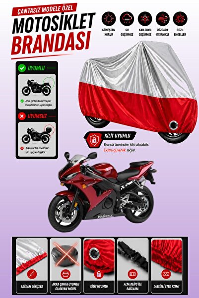 Cemku Twin غطاء محرك ياماها YZF R6s باللون الرمادي من الأعلى والاحمر من الأسف...