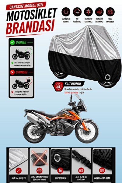 Cemku Twin غطاء محرك متوافق مع KTM 790 Adventure باللون الرمادي من الأعلى وال...