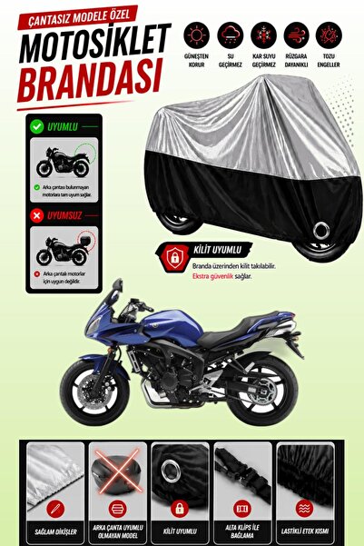 Cemku Twin غطاء محرك ياماها FZ6 Fazer متوافق مع اللون الرمادي العلوي والأسود ...