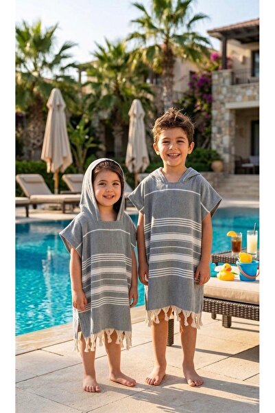 calove 100% Cotton Children's Bathrobe Poncho - Hooded Baby Beach Towel, Pesh...