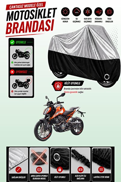 Cemku Twin غطاء محرك متوافق مع KTM 125 Duke باللون الرمادي من الأعلى والأسود ...