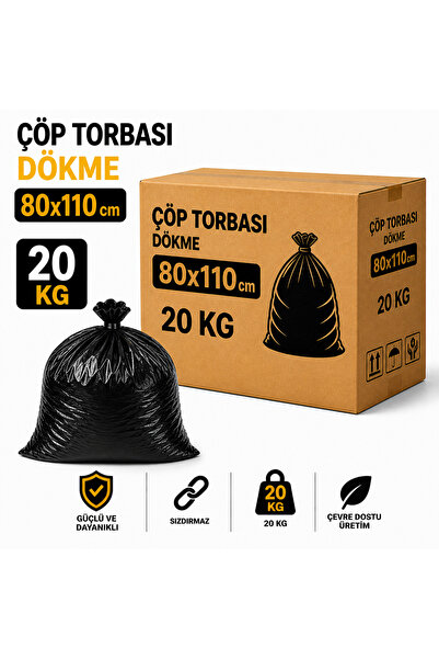 BARIŞKAN Thick Black Garbage Bag 80 X 110 Cm. 20 Kg.