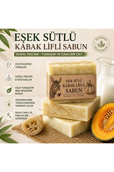 Ege's Zeytin Zeytinyağı Eşek sütlü kabak lifli doğal sabun 100 gr