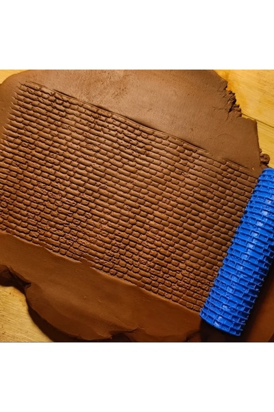 Enbceramic 10 CM SERAMİK POLİMER KİL DOKU RULOSU DESEN OKLAVASI