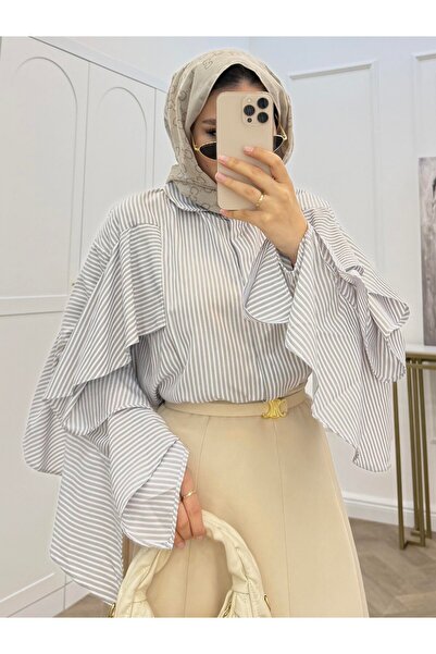 bezenstore FIRFIRLI ÇİZGİLİ GÖMLEK