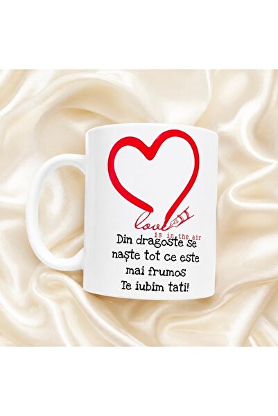 Irinuca Gifts Te iubim tati cană + breloc gratuit