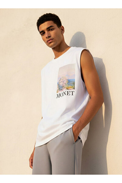 SP Characters Claude Monet Men Regular Fit Crew Neck Sleeveless T-shirt