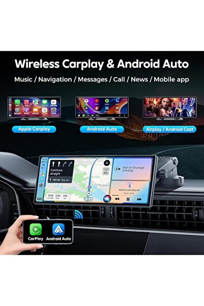 Generic 11.26" FHD Touch Screen Portable Car Stereo with Wireless CarPlay & Android Auto