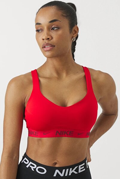 Nike Sutien sport Training Indy Dri Fit cu susținere ridicată pentru femei, roșu