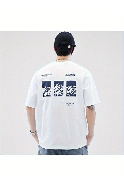 bolivia's Men'S Graphic T-Shirt - Back Print Mountain Design, Lightweight Bre...