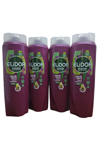 Elidor AVAKADO & ÜZÜM ÇEKİRDEĞİ YAĞI ŞAMPUAN 500 ML X 4 ADET
