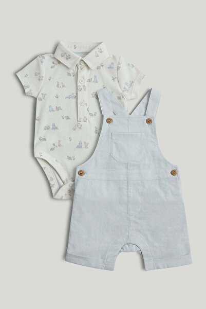 MOTHERCARE أول طقم ملابس لي مكون من شورت قصير وبدلة جسم
