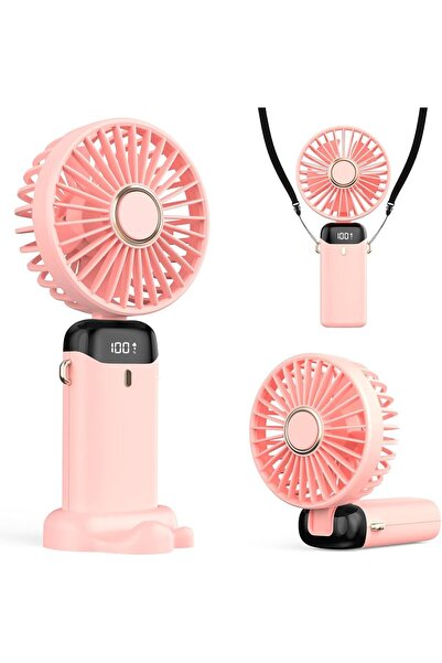 casno Taşınabilinir Mini Klima Led Göstergeli Şarjlı El Fanı Vantilatör 5 Kad...