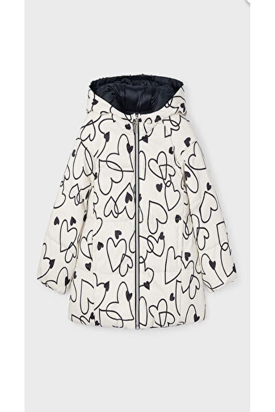MAYORAL Girl's Double-Sided Padded Coat 2-10 Years Ecru - Black