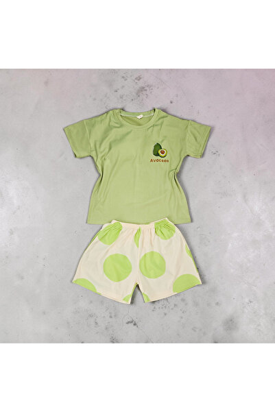 SHYA Pijama dama, scurta, de vara, cu imprimeu avocado
