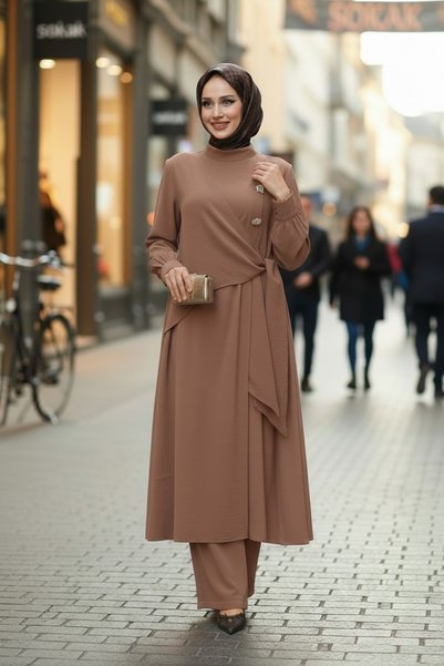sümeyra Kubra ipek kumaş Tunik pantalon Takimimiz
