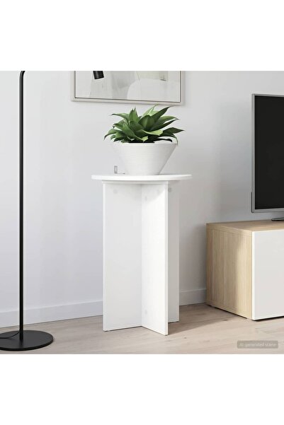 vidaxl Suport pentru plante 2 pcs Alb Ã˜40 x 60 cm Lemn prelucrat